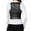 OEM LightWeight Gilet Down Vest Women Zipper防水風の防風固形カラーコート付きポケット革