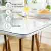 Toalha de mesa PVC Toleta transparente de mesa de mesa de mesa de mesa para crianças 1mm espessura de capa quadrada personalizada aluno