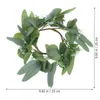 Dekorative Blumen 2 PCs Hochzeit Dekor Tisch Mittelstücke für Minikränze Kerzen Weihnachten künstliche Blume Eukalyptus Seidentuch