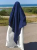 Eid Prayer Garment Hijab Long Khimar Ramdan musulman long Headcarf Femmes One Piece Jubha Hijabs islamiques Musulman DeJellab 240403