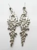 Boucles d'oreilles étalon forme de feuilles européennes et américaines exagérée en verre blanc strass des dames élégantes accessoires y0006