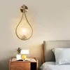 Wall Lamp Personality Creative Living Room Metal Fashion Modern Minimalist Model Bedside Glass Bedroom