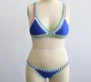 Kvinnors sexiga modedesign bikini kostym casual strand simning underkläder handgjorda stickningar sommar baddräkt 240322