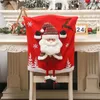 Couvre-chaise 2024 Christmas Santa pour la table de table Home Dinner Drop couvercle