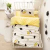 3pcSet Baby Girl Boy Bedding Pure Coton Set Borns Enfant Enfants Berceau lin incluant la taie d'oreiller de couverture de courtepointe 240322