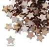 Party Decoration 100 Pieces/Set Star Shape Wood Slices Kit Rustic Natural Cutout för DIY Christmas Tree Decor Craft Maket Supplies