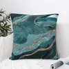 Kudde Teal Blue Marble Agate Gold Glitter Glam #1 (Faux Glitter) #Decor #Art Throw Home Decor -artiklar Täck Luxury