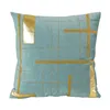 Oreiller couvercle molle menthe bleu gris orange 45x45cm / 30x50cm broderie de canapé géométrique canapé chaise lit décoration de maison