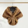 Scarves Women Faux Fur Shawl Coat Warm Elegant Women's Artificial For Formal Parties Thickened
