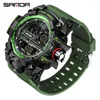 Zegarek Sanda G Style Men Watch 50m Waterproof Sports Military Quartz dla mężczyzn Electron Digital Dristwatch Reloj de Hombre