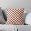 Criche de coussin Rust à damier à carreaux géométriques de terre géométrique Tones Terracotta Modern Minimal Motem Match Throw