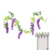 Fiori decorativi Wisterias Hangings Vine Flower Ghirland Wall 1,8 m di seta finta artificiale per lo sfondo della cerimonia di nozze e arredamento della reception