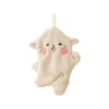 Towel Cute Animal Hand Soft Children Kids Bathing Bathroom Kitchen Hanging Wipe Thicken Absorbent Towels