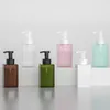 Storage Bottles 1pcs 450ml Empty Clear White Brown Green Plastic Square Bottle Foaming Pump Soap Dispenser Lottion Cosmetics Packaging