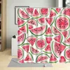 Zasłony prysznicowe Cartoon Watermelon Streszczenie Dziecko Kreatywne letnie wystrój dekoracji łazienki poliestr tkaniny wodoodpornej