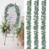 Dekorativa blommor 2m Eukalyptus Garland Green Vines Artificial Flower Rattan Faux Plant Silk Leaves Birthday Wedding Home Garden Decor