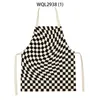 Geometry Print Apron Woman Creative Kitchen Lattice Child Delants Dinner Party Cooking Adulto para adultos Colorido delantero 240325