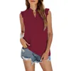 Tanks pour femmes Spring and Summer Color Color Shirt Loose V-Neck Sans manches en dentelle Top Fashion Vêtements 2024 Femmes