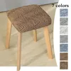 Couvre-chaise Jacquard Couvre carrée carrée à poussière Couleur solide de couleur solide de motif irrégulier élasticité tabouret