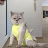 猫の衣装保護服快適なリカバリ服リボンマイクロエラスティック調整滅菌スーツ