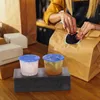 Disposable Cups Straws 4 Pcs Cup Holder Couch Trays Milk Tea Coffee Carrier Pearl Cotton Holders Beverage Takeout Accessories Drink Delivery