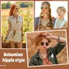 Party Supplies 4 Pcs Hippie Costume Women Accessories 60s 70s Boho Fancy Vintage Set Bohemia Headband