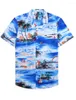 Heren Casual Shirts Zomer Fashion Mens Hawaiiaanse Kokosnoot Boom Kokosboom Gedrukt Beach Aloha Shirt Plus Maat 6xl Hombre ROPA