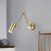 Vägglampor modern justerbar sväng lång arm LED -beröringssensor Internt tvättmaskin Hushållsbedett Switch Decor Sconce Lights