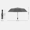 Зонты ветропроницаемые дорожные зонтики-малыша Компактная автоматическая сильная стальная складывание и портативное обработка для дождя долговечно
