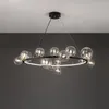 Chandeliers Modern LED Clear Glass Bubble Ceiling Chandelier Hall Restaurant Bedroom Pendant Lights Lighting Fixtures Hanging Lamp Loft Deco