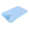 목욕 매트 매트 매끄러운 흡착 블루 마사지 기능 PVC 강한 흡입 컵 벽 마운트 샤워 발코니
