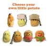 Keychains Creative Cute Plush Potato Doll Keychain Couple Funny Vegetable Toy Pendant Keyring Accessories 2024 Gifts For Boys Girls