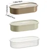 Bouteilles de rangement 2pcs / Set Oval Food Food Continer Scellé Plastique Fruit Fruit Boîte à réfrigérateur à l'épreuve des fuites Fil