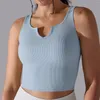 Tank da donna Donne Sport Sports biancheria intima reggiseno a prova di shock traspirante anti-morto idro-sweat top top senza soluzione di continuità yoga a forze di alta forza Push Up Sport