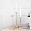 European Style Metal Candle Holders Simple Wedding Decoration Bar Party Living Room Decor Home Table Candlestick