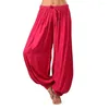 Active Pants Wide Leg Yoga Women Big Size 5xl Solid Color Casual Loose