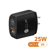 25W USB C CLAGER TELEFOONLARER SNEL LADING Type C Charger Quick Charge 3.0 Adapter voor iPhone Xiaomi Huawei Samsung