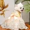 Abbigliamento per cani Abito di lusso per gatto per gatto per la festa di nozze Frma primavera Autumn Autumn Cuppy Girl