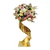 Decorazione per feste 5 pezzi Gold Flower Road Lead Metal Table Centrotavola Event Event Home ARCH