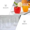 Disposable Cups Straws Decorative Glass Pet Transparent Cup Plastic Margarita Glasses Reusable