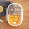Dinnerware Portable -grade Rice Basket Microwave Safe Plastic Sauce Box Stackable Salad Fruit Container Bento