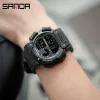 Relojes Sanda Men Electronic Watch Luminous Imploude Multifuncional Outdoor Sports Mens Watches Military Watch Relogio Masculino 6009