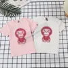 Kinder Cartoon T-Shirt Jungen Strawberry Affen Brief bedruckt kurze Ärmel Tees 2024 Kinder Designer Kleidung Sommer Mädchen Cotton Casual Tops Z7506