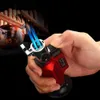 2023 Hot Metal Straight Jet Flame Windproof Butane Ierable Lighter Drop-Proof slitbeständigt kökscampingpistol