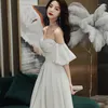 Party Dresses Topenomi Simple Formal Dress Women 2024 Off Shoulder High Waist Slim Long Evening Temperament Quinceanera Gown