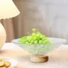 Teller Obstkorb Schüssel Dekorative Sockelbrot Dessertplatte Glasschale Serving