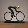 YuryFvna Bicycle Statue Champion Cyclist Sculpture Figurine Modern Abstract Art Athlete Home Decor Room Decoration Ornaments 240322