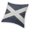 Oreiller drapeau vibrant de l'Écosse dans le couverture de texture en denim décoration intérieure 3d deux jeans écossais à imprimé latéral pour le salon
