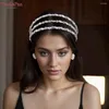 Clips de cheveux Youlapan Bridal Righestone Band Sparkling Wedding Crystal Accessories Elegant Woman Headwear Bridesmaid Gifts HP597