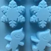 Baking Moulds Snowman Silicone Cake Mold DIY Snowflake Chocolate H529